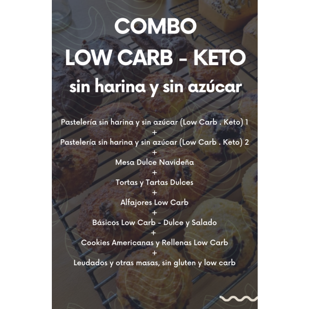 COMBO LOW CARB - KETO: MIS 8 E-BOOKS JUNTOS 15% OFF